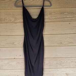 Iris Black Bodycon Slip Dress